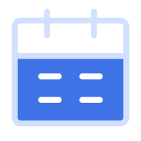 Schedule and online booking calendar icon