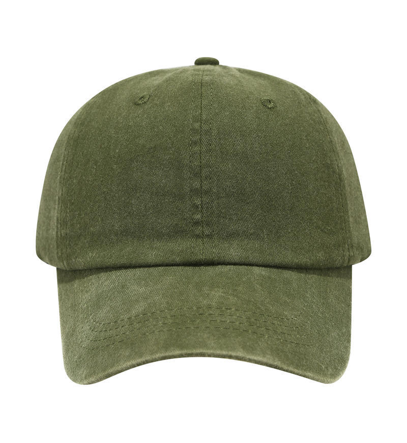 Washed Moss Green Baseball Cap - Earth Tone Outdoor Dad Hat - Byluuna Headwear