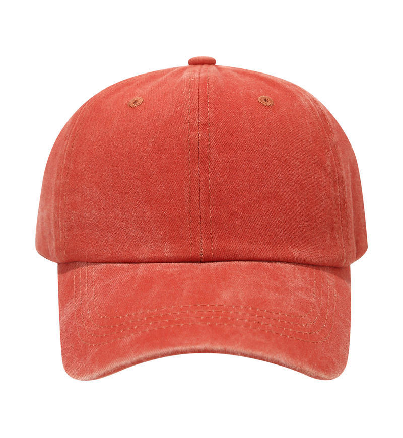 Vintage Rust Orange Cap - Faded Grunge Streetwear Headwear - Byluuna Headwear