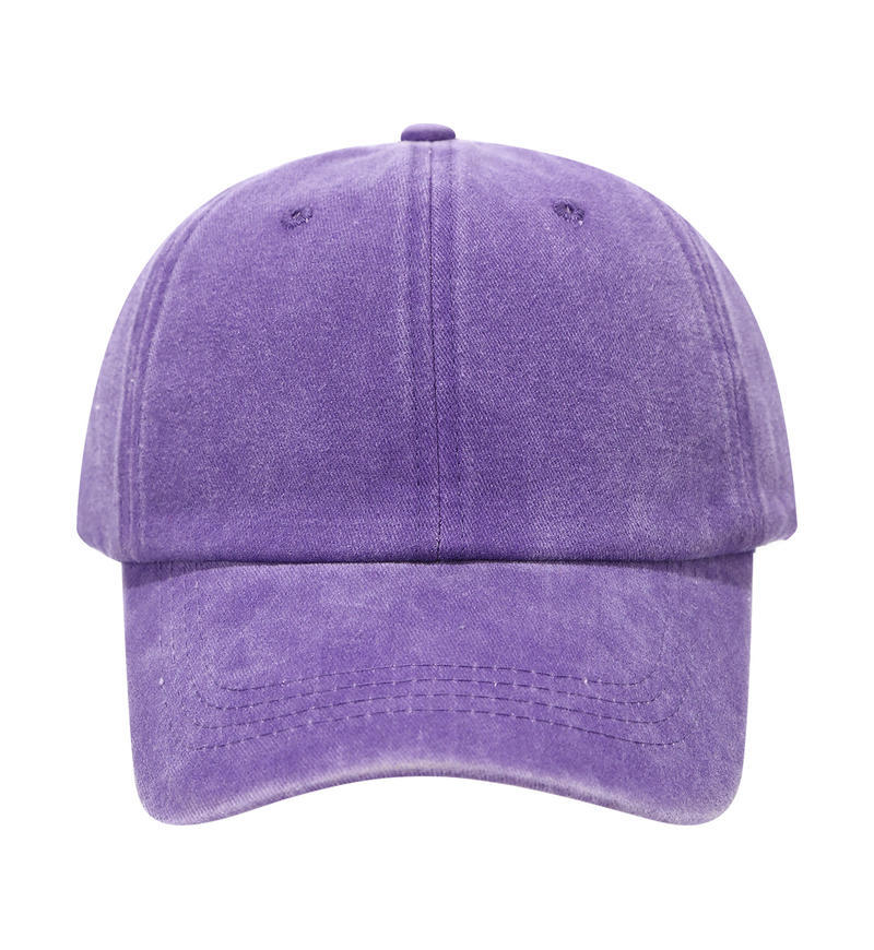 Washed Amethyst Purple Baseball Cap - Intellectual Streetwear Blank Hat - Byluuna Headwear
