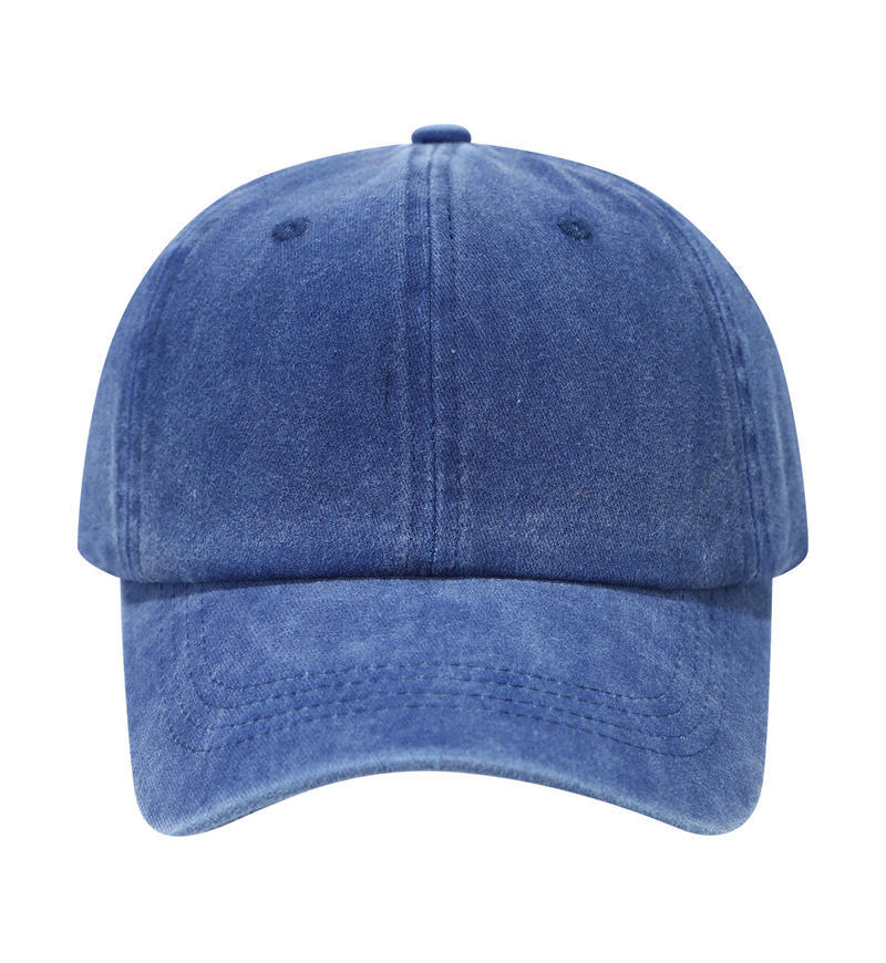 Retro Faded Denim Blue Cap - Classic Streetwear Dad Hat - Byluuna Headwear