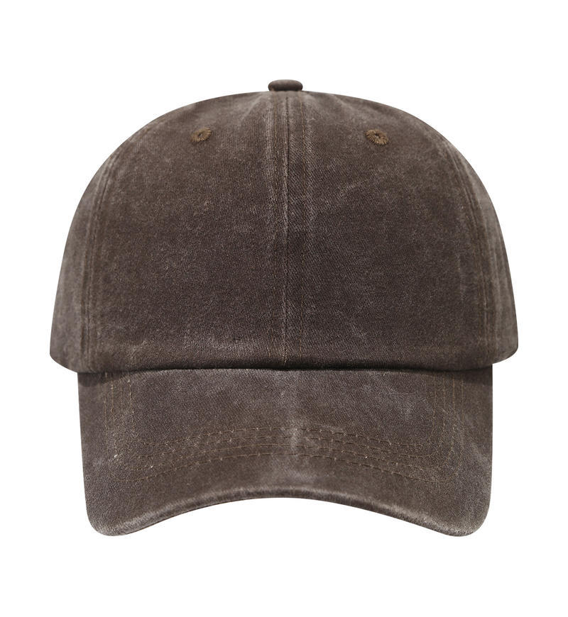 Earth Tone Washed Brown Cap - Retro Grunge Dad Hat - Byluuna Headwear