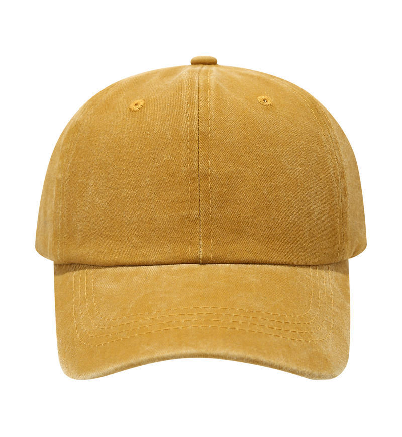 Retro Mustard Yellow Cap - Vintage 90s Streetwear Dad Hat - Byluuna Headwear