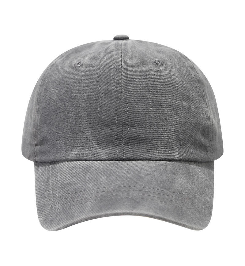 Faded Ash Grey Cotton Cap - Urban Minimalist Blank Hat - Byluuna Headwear