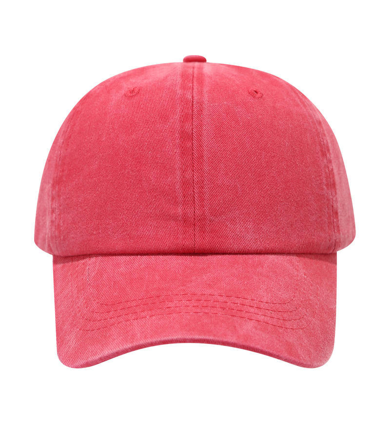 Vintage Washed Crimson Red Cap - Retro Classic Streetwear - Byluuna Headwear